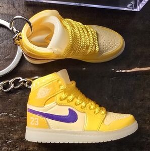 Glow-in-the-Dark Nike LeBron Lakers Sneaker Novelty Keychains with Display Box